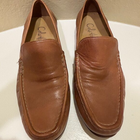 👞Cole Haan Men's Classic Loafers 9.5M Tan Leather Slip-ons Drivers - Picture 2 of 9